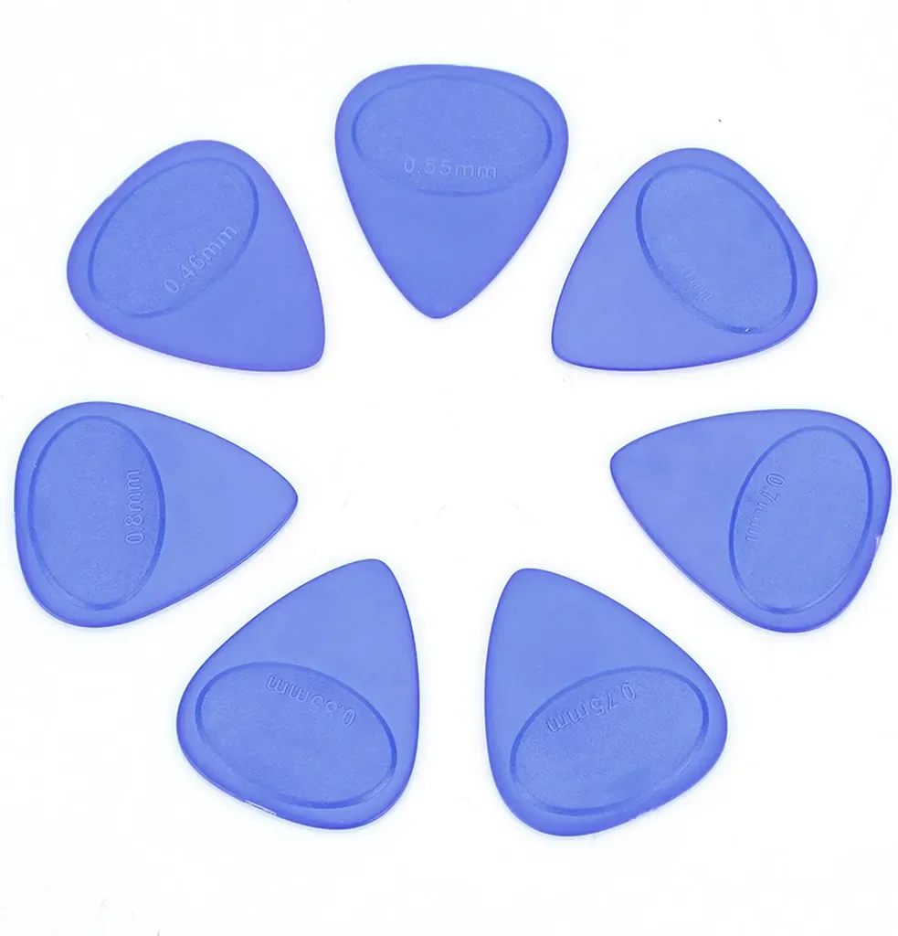 Gitarren-Pick-Halter 10 Stück, Plektren 0,46-1 mm, Blau