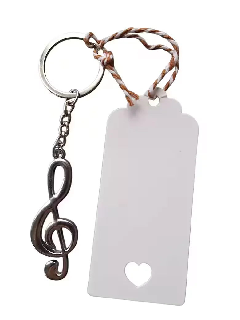 CLEANPRINCE Schlüsselanhänger Notenschlüssel silber 2er Set