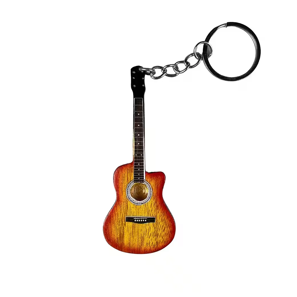 FTWDESIGN Schlüsselanhänger Akustikgitarre für Musiker Geschenk