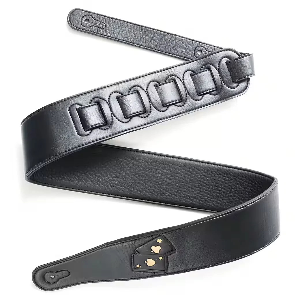 FAME Gitarrengurt Leder Premium mit Custom Grafik