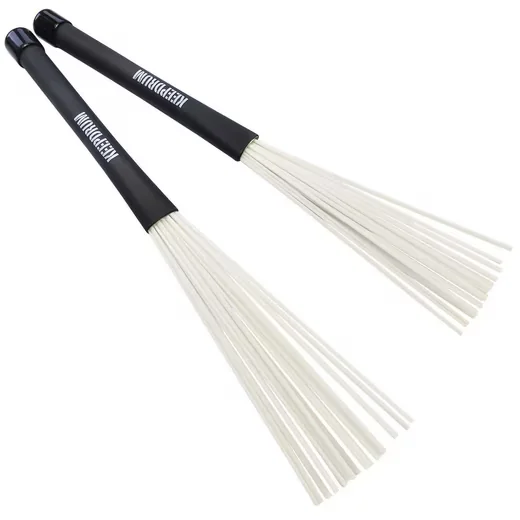 KEEPDRUM SV603WH Jazzbesen Nylon Weiss ausziehbar für Schlagzeug