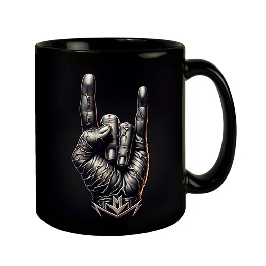 SPEECHEESE Kaffeetasse Heavy Metal Zeichen schwarz