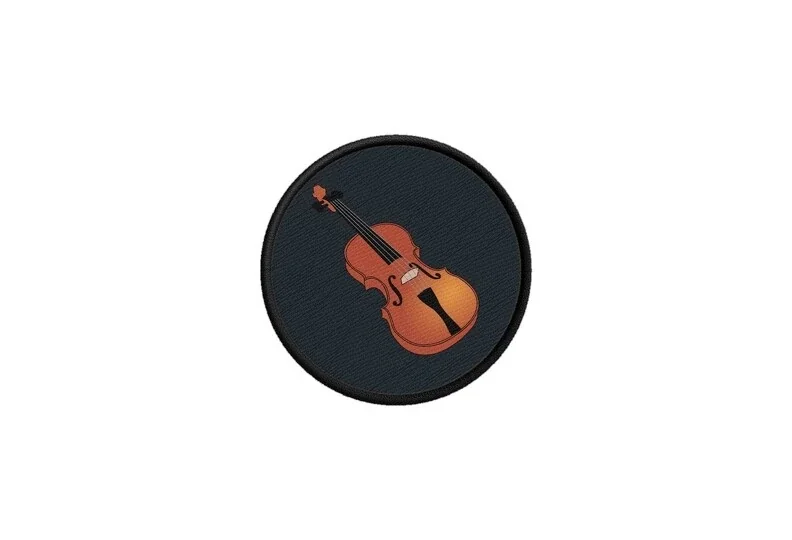 Violine Patch Aufnäher Bügelbild Thermoaufkleber Musik Motiv gedruckt