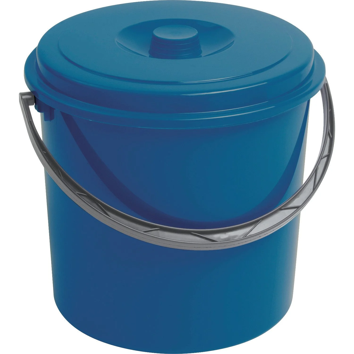 Mülleimer mit Deckel und Griff – 12 Liter, Blau