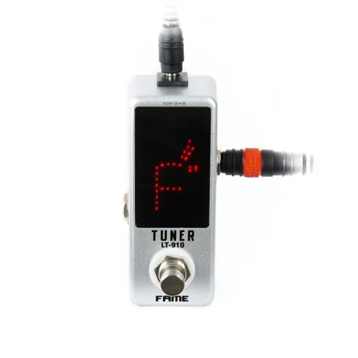 FAME LT-910 Chromatisches Stimmgerät für Gitarre, LED, 1 Cent, silber