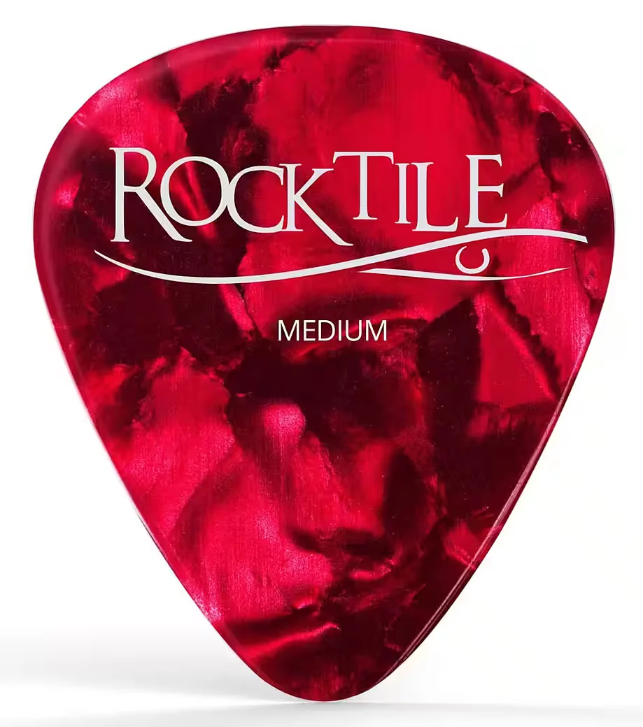 ROCKTILE Gitarrenplektren Tortoise Design Medium 0,7 mm 12er Set