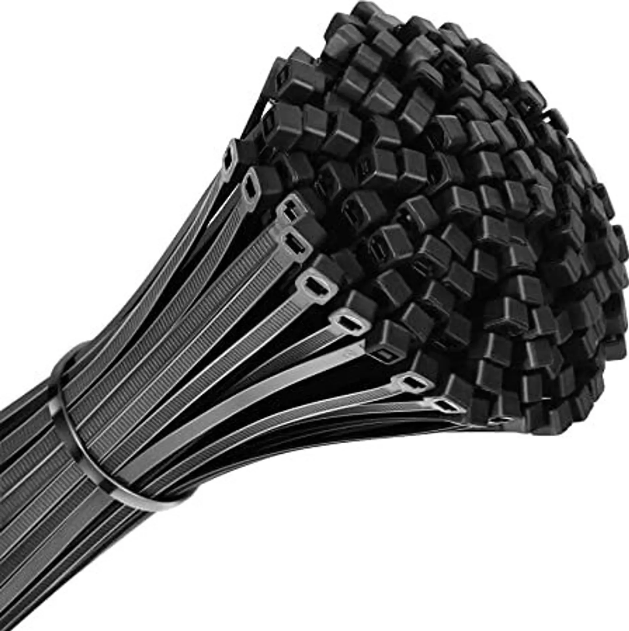 Kabelbinder Industriequalität Set – 100 Stück, UV-beständig, schwarz