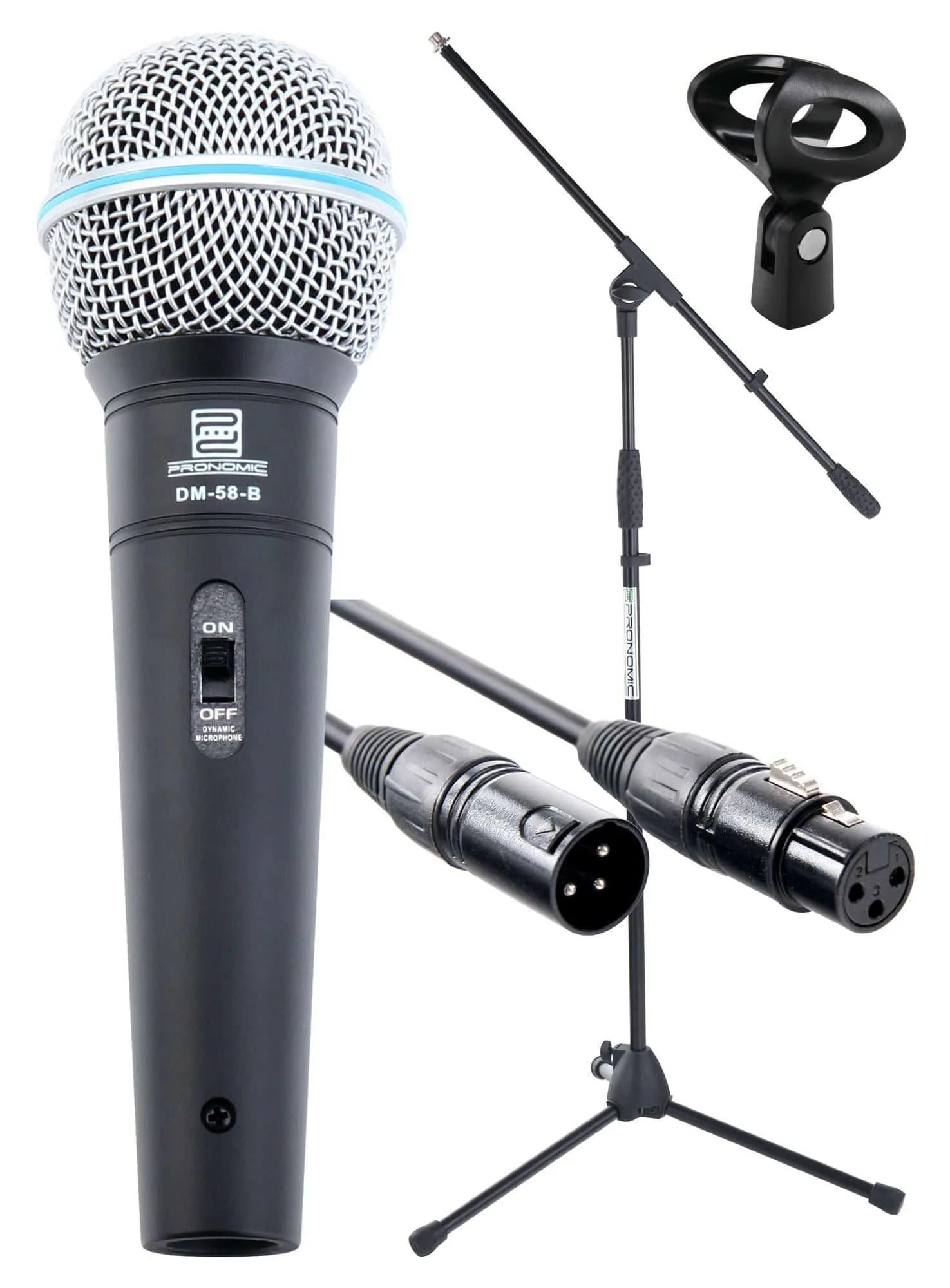 PRONOMIC Superstar XLR dynamisches Gesangsmikrofonset