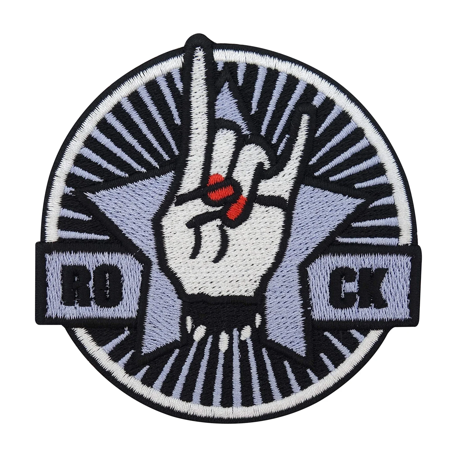 RocknRoll Bügelbild Patch zum Aufbügeln Musik Motiv Aufnäher