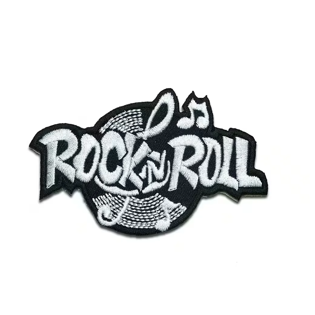 CATCH THE PATCH Aufbügelpatch Rock N Roll Biker Polyester 9,4x5,9 cm