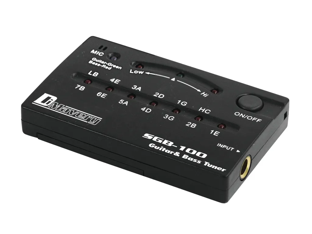 DIMAVERY SGB-100 Stimmgerät für Gitarre und Bass