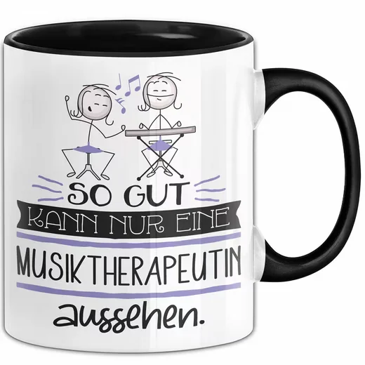 TRENDATION Tasse Geschenk Musiktherapeutin mit Spruch