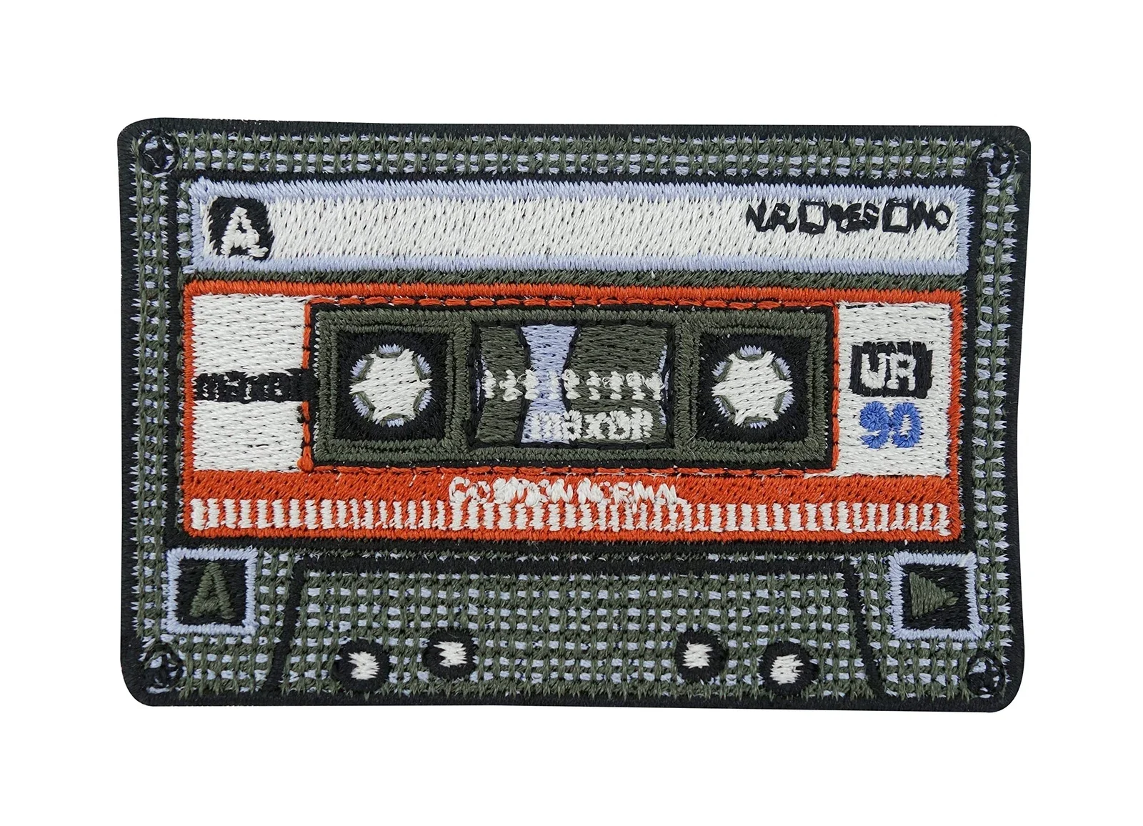 Vintage Retro Aufnäher 80er Kassette rot Bügelpatch zum Aufbügeln