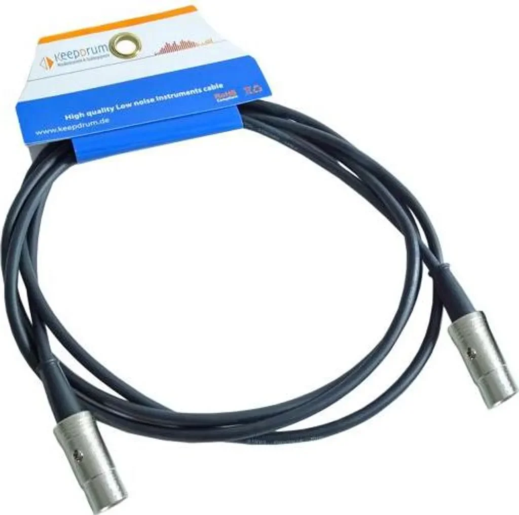 keepdrum MIDI-001 MIDI-Kabel 2 m für Keyboard und Synthesizer