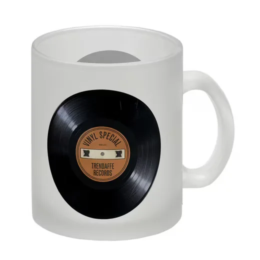 SPEECHEESE Glastasse mit Schallplatten Vinyl Motiv Kaffeetasse
