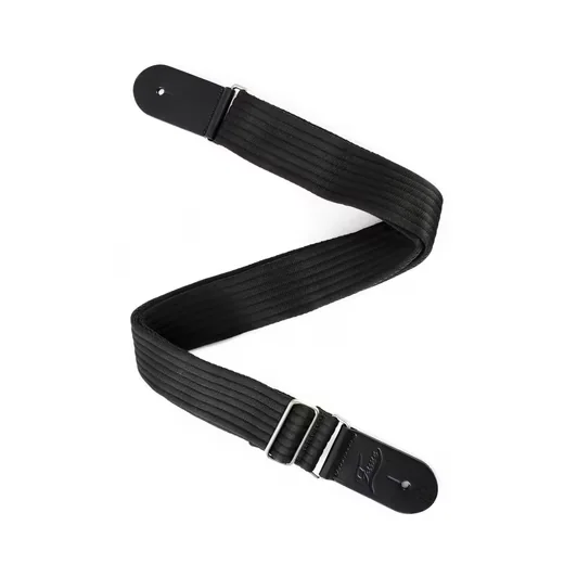 FAME Gitarrengurt Luxury Cotton Ripple Black Baumwolle verstellbar