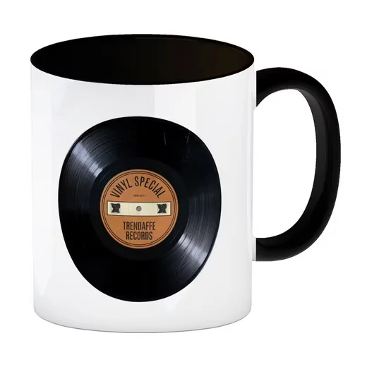 SPEECHEESE Kaffeebecher Vinyl Schallplatten Special schwarz