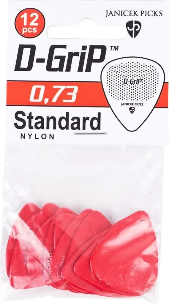 D-GRIP Standard Guitar Picks 0.73 mm, 12 Pack