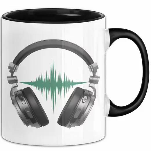 TRENDATION Tasse Musikliebhaber Kopfhörer, lustige Geschenkidee
