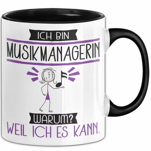 TRENDATION Tasse Musikmanagerin Geschenk Becher Ich bin Musikmanagerin