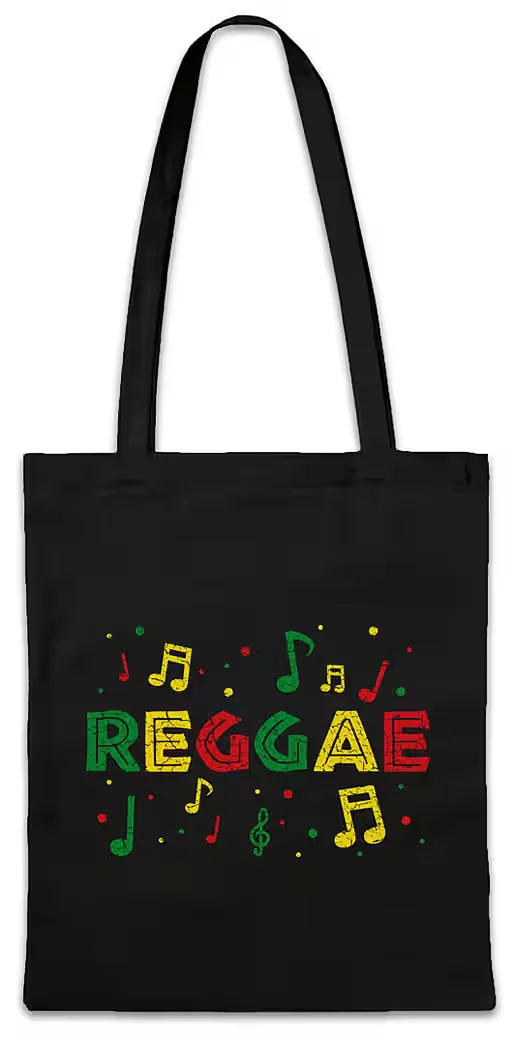 URBAN BACKWOODS Beuteltasche Zion Reggae Notes Stofftasche Jamaika Ska