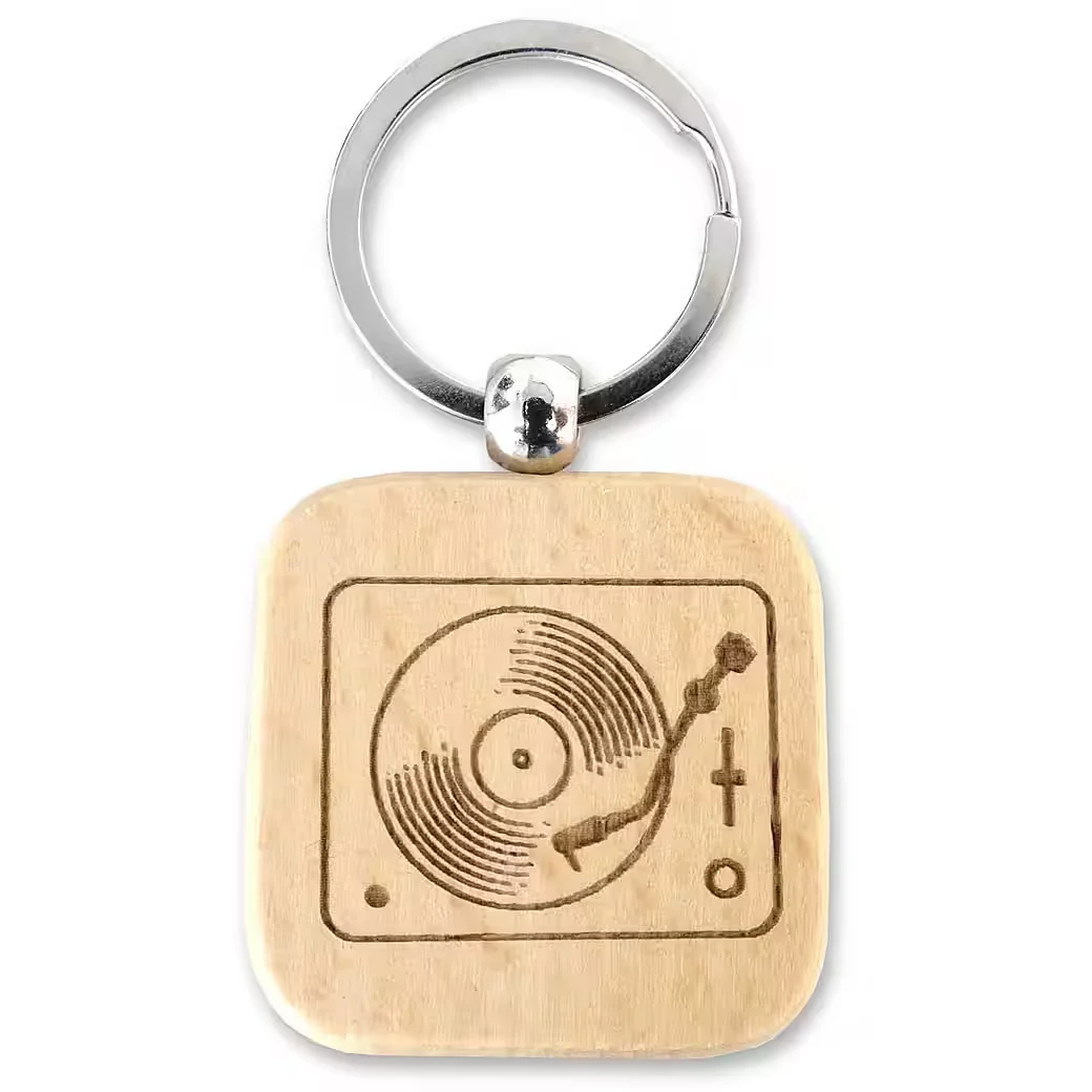 KEEPDRUM Schlüsselanhänger DJ Motiv quadratisch 1 tlg